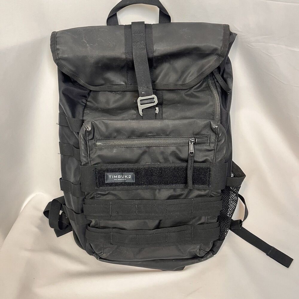 Timbuk2 Spire 2.0 Jet Black Laptop Backpack Water Resistant Rugged Durable
